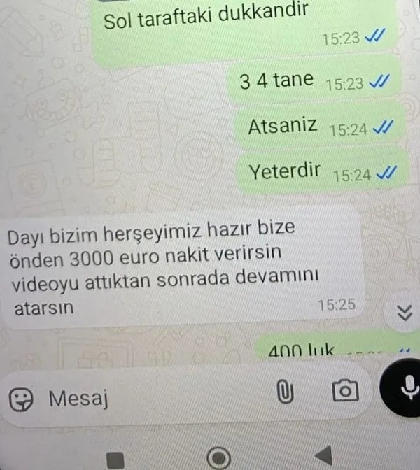 Haraç çetesinin şok WhatsApp yazışmaları ortaya çıktı! Esnafın kabusu olmuşlardı: 3-4 tane atsanız yeter